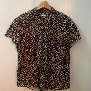 Vintage topman button up cheetah print
